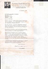Document - NORMAN OLIVER COLLECTION: WINSTON CHURCHILL MEMORIAL TRUST LETTER 3 FEB 1965