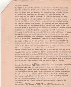 Document - NORMAN OLIVER COLLECTION: MAYOR'S NOTES 1965