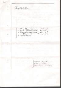 Document - HANDWRITTEN PAPER: OSTERFIELD FAMILY