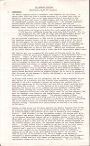 Document - VICTORIA HILL - THE BENDIGO DIGGINGS, PRELIMINARY DRAFT FOR BROCHURE