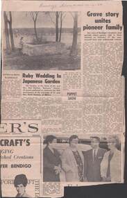 Document - NEWSPAPER CUTTINGS (1968): GRAVE OF MARIA NINNES, MAIDEN GULLY
