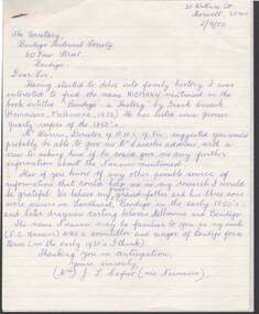 Document - CORRESPONDENCE: NIEMANN FAMILY, 2nd September, 1980
