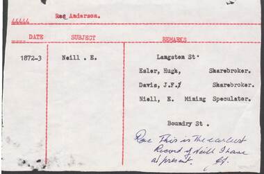 Document - INFORMATION: E NEILL