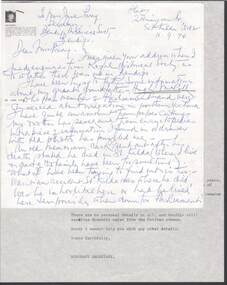 Document - ENQUIRY: HUGH MCCOLL AND REPLY FROM BHS, 11th September, 1974