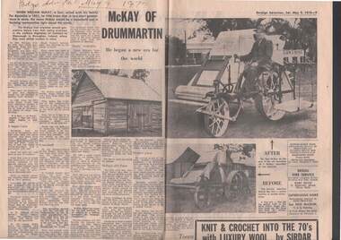 Document - NEWSPAPER ARTICLE MCKAY OF DRUMMARTIN: HUGH VICTOR MCKAY AND FAMILY