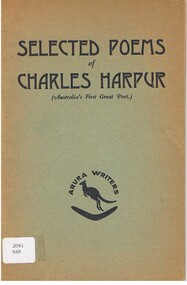 Book - ALEC H CHISHOLM COLLECTION: BOOK ''SELECTED POEMS'' OF CHARLES HARPUR
