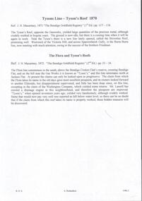 Document - TYSON'S LINE - THE FLORA AND TYSON'S REEFS