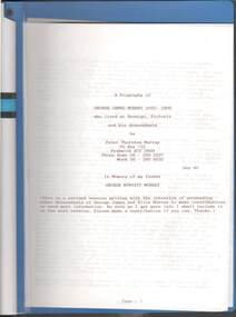 Document - BIOGRAPHY OF GEORGE JAMES MURRAY (AND DESCENDANTS)