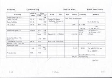 Document - SOUTH NEW MOON MINE - PRODUCTION FROM THE SOUTH NEW MOON MINE