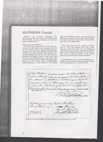 Document - INFORMATION ON JEANETTE MATHEWS AND MATHEWS FAMILY