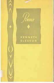 Book - ALEC H CHISHOLM COLLECTION: BOOK ''POEMS'' BY KENNETH SLESSOR