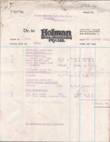 Document - NORTH DEBORAH G. M. CO. N. L. -HOLMAN BROS INVOICES TO NORTH DEBORAH G. M. CO. N. L