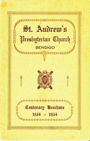 Book - ST ANDREWS PRESBYTERIAN CHURCH BENDIGO, 1954