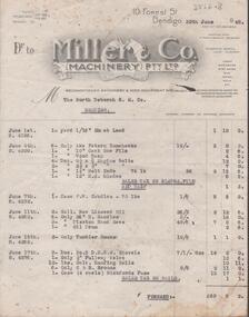 Document - NORTH DEBORAH MINE - ACCOUNT FROM MILLER & CO TO THE NORTH DEBORAH G M CO