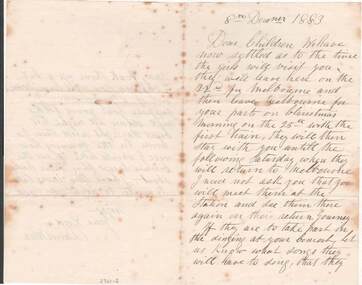 Document - E DOWLING COLLECTION: DAVID WEIR LETTER