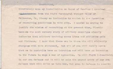 Document - NORMAN OLIVER COLLECTION: SPEECH NOTES 1949-1971