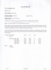 Document - LANSELL'S BIG 180 MINE - NOTES ON LANSELL'S BIG 180 MINE