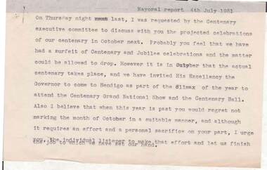 Document - NORMAN OLIVER COLLECTION: SPEECH NOTES 4 JULY 1951