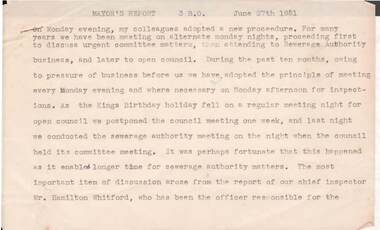 Document - NORMAN OLIVER COLLECTION: SPEECH NOTES 27 JUNE 1951