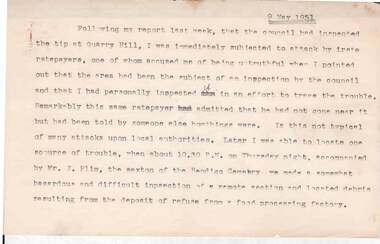 Document - NORMAN OLIVER COLLECTION: SPEECH NOTES 9 MAY 1951