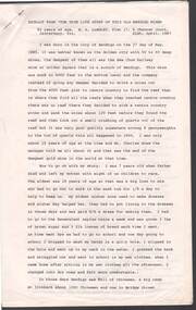 Document - ''THE TRUE LIFE STORY OF THIS OLD BENDIGO MINER'' W (BILL) A LANGLEY, 21st April, 1967