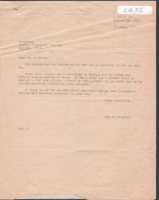 Document - CORRESPONDENCE: LANGDON FAMILY