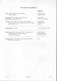 Document - NEW CHUM CONSOLIDATED MINE - NOTES ON THE NEW CHUM CONSOLIDATED MINE