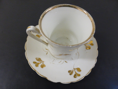 Domestic Object - WHITE CHINA TEA CUP & SAUCER