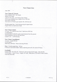 Document - NEW CHUM AND VICTORIA LINES OF REEF - NOTES ON NEW CHUM & VICTORIA