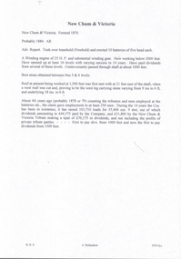 Document - NEW CHUM & VICTORIA LINES OF REEF - NEW CHUM & VICTORIA MINE MANAGER'S REPORT