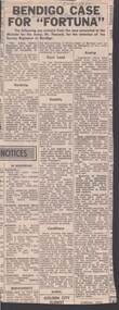 Newspaper - FORTUNA COLLECTION: ADVERTISER NEWSPAPER ARTICLE:  FORTUNA 1970, 7th April, 1970