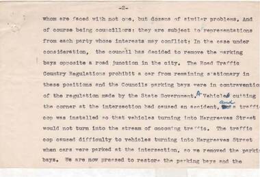 Document - NORMAN OLIVER COLLECTION: SPEECH NOTES FROM THE YEARS 1949-71