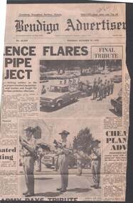 Document - NEWSPAPER ARTICLE: DEATH OF LT COL SPRENGER, 10th December, 1970