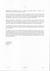 Document - NEW CHUM & VICTORIA LINES OF REEF - NOTES ON VICTORIA HILL