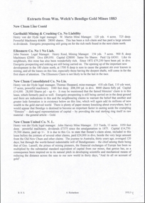 Document - NEW CHUM LINE OF REEF - EXTRACTS FROM WM WELCH'S BOOKS