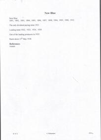 Document - NEW BLUE MINE - NOTES ON THE NEW BLUE MINE