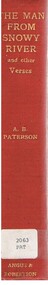 Book - ALEC H CHISHOLM COLLECTION: BOOK  'THE MAN FROM SNOWY RIVER AND OTHER VERSES' BY A.B.PATERSON