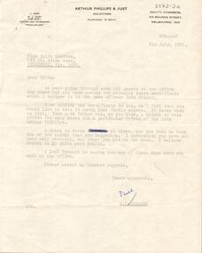 Document - LETTER TO MISS HYLDA GRATTAN