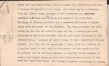 Document - NORMAN OLIVER COLLECTION: SPEECH NOTES 18TH APRIL (1951?)