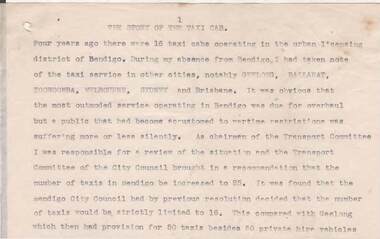 Document - NORMAN OLIVER COLLECTION: SPEECH NOTES FROM  YEARS 1949-1971