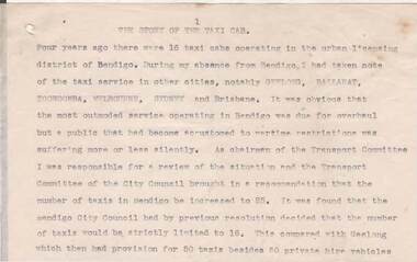 Document - NORMAN OLIVER COLLECTION: SPEECH NOTES FROM  YEARS 1949-1971