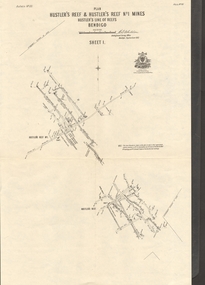 Map - HUSTLER'S REEF & HUSTLER'S REEF NO 1 MINES - PLAN OF THE HUSTLER'S REEF & HUSTLER'S REEF NO 1 MINES