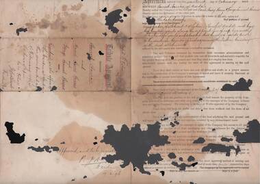 Document - HARRIS COLLECTION:  TRIBUTORS 'AGREEMENT' DOCUMENT (HARRIS), 17th February, 1896