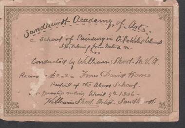 Document - HARRIS COLLECTION:  DAVID HARRIS, 9th April, 1886