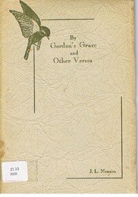 Book - ALEC H CHISHOLM COLLECTION: BOOK  'BY GORDON'S GRAVE & OTHER VERSES' BY J.L.MENZIES