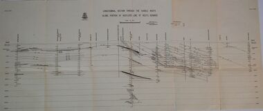 Map - HUSTLERS LINE OF REEFS - LONGITUDINAL SECTION THROUGH THE SADDLE REEFS