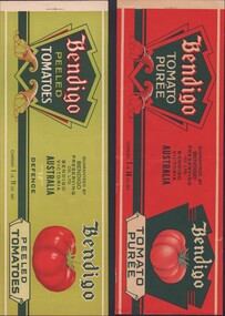 Document - TOMATO TIN LABELS - BENDIGO PRESERVING CO. LTD