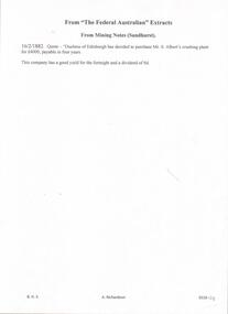 Document - DUCHESS OF EDINBURGH - QUOTE FROM 'THE FEDERAL AUSTRALIAN'