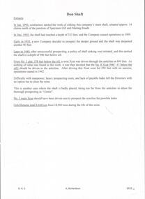 Document - DON SHAFT - NOTES ON THE DON SHAFT