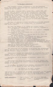 Document - 'GOLDEN DAYS' EXHIBITION - BENDIGO - AUGUST 1960